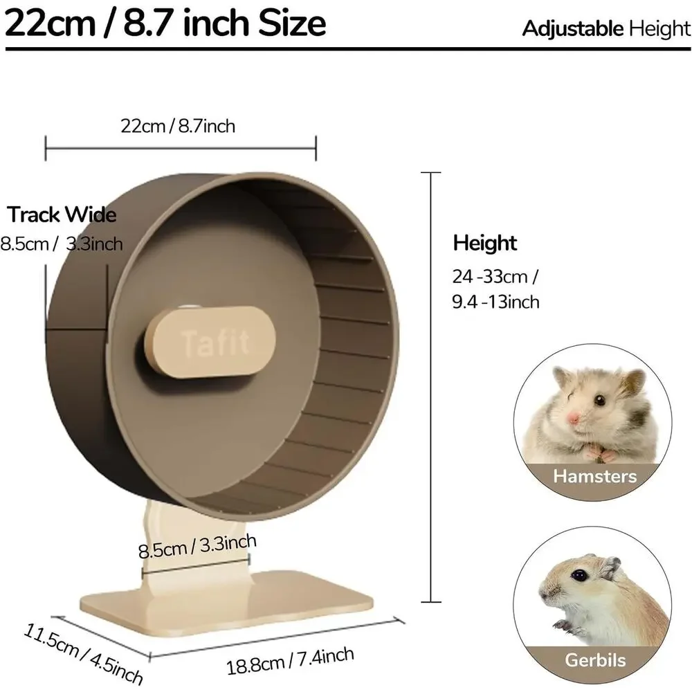 TAFIT Silent Hamster Exercise Wheel – 8.66‑inch Quiet Running Spinner Green